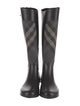Burberry Smoked Check Pattern Rubber Rain Boots
