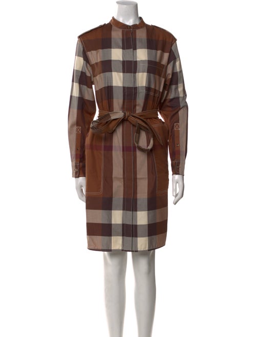 Burberry Plaid Print Knee-Length Dress