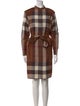 Burberry Plaid Print Knee-Length Dress