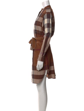 Burberry Plaid Print Knee-Length Dress