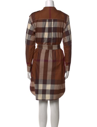 Burberry Plaid Print Knee-Length Dress