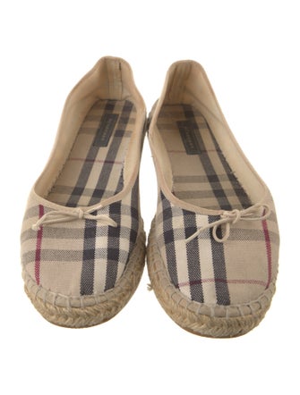 Burberry Canvas Plaid Print Espadrilles