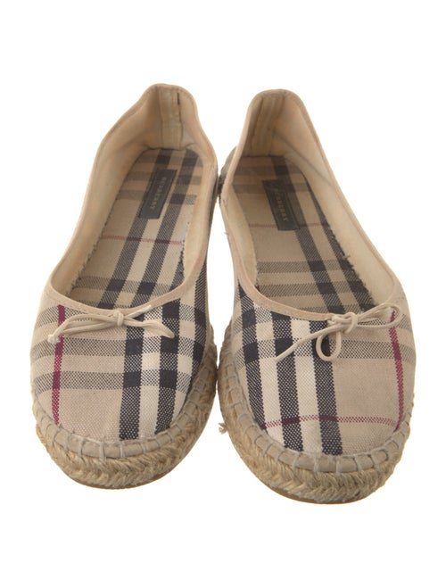 Burberry Canvas Plaid Print Espadrilles