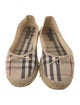 Burberry Canvas Plaid Print Espadrilles