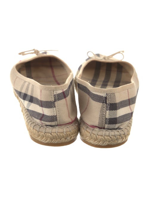 Burberry Canvas Plaid Print Espadrilles