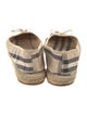Burberry Canvas Plaid Print Espadrilles