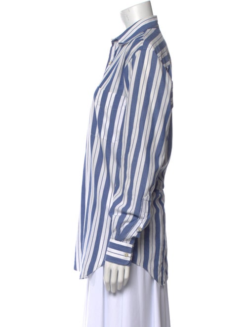 Burberry's Striped Long Sleeve Button-Up Top
