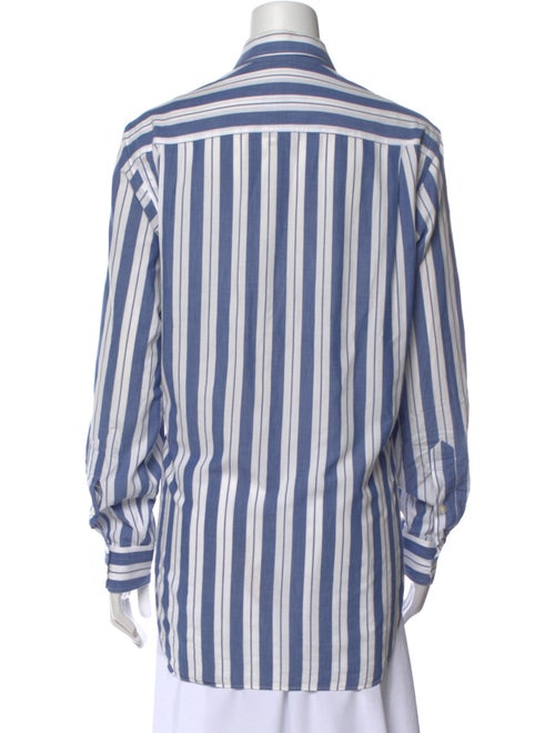 Burberry's Striped Long Sleeve Button-Up Top