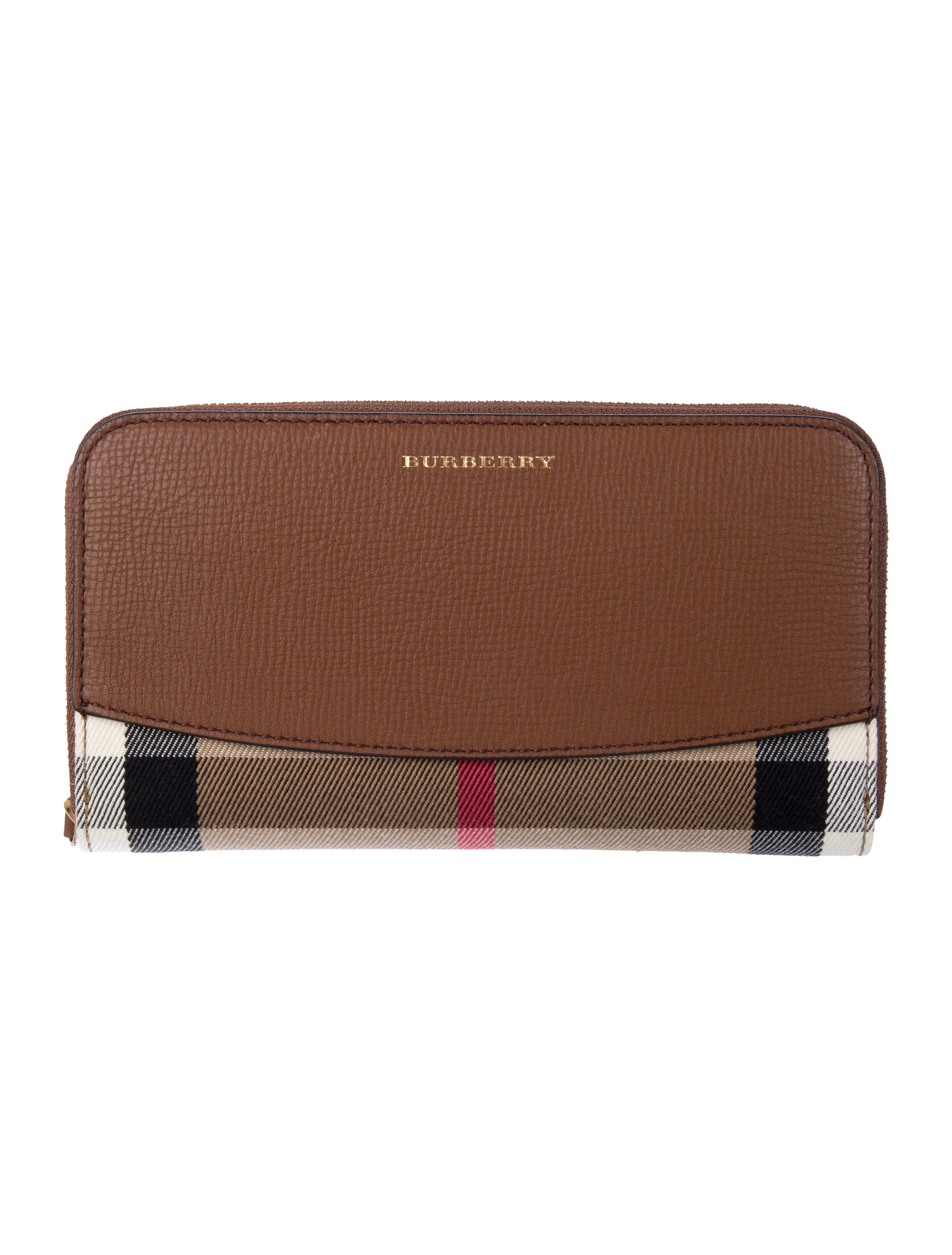 Burberry House Check Pattern Canvas Continental Wallet
