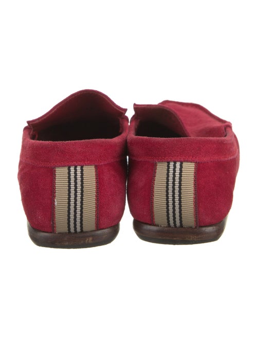 Burberry Nova Check Pattern Suede Loafers