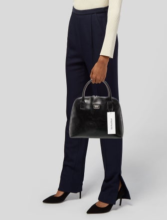 Burberry Leather Top Handle Bag