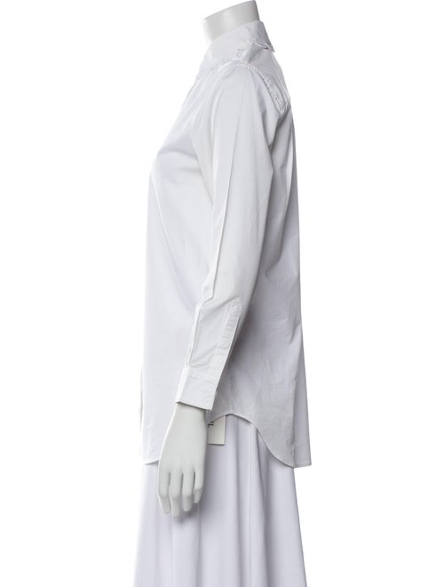 Burberry Long Sleeve Button-Up Top