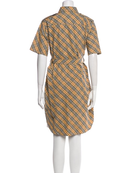 Burberry Plaid Print Knee-Length Dress
