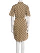 Burberry Plaid Print Knee-Length Dress