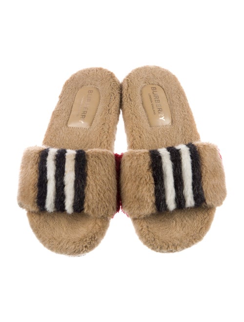 Burberry Girls' Faux Fur Slides