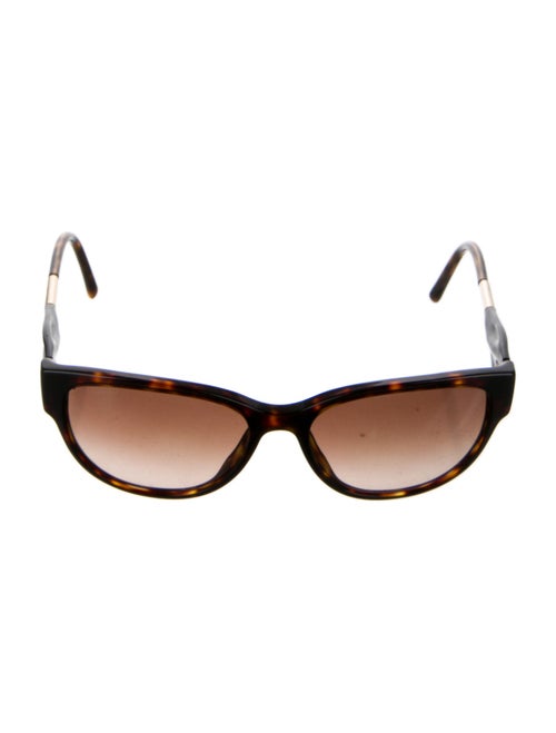 Burberry Check Trimmed Cat-Eye Sunglasses