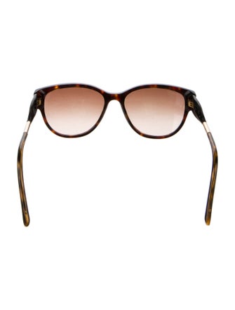 Burberry Check Trimmed Cat-Eye Sunglasses