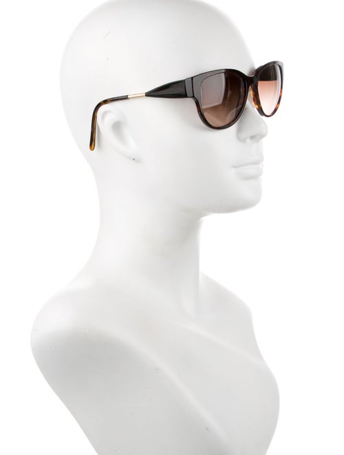Burberry Check Trimmed Cat-Eye Sunglasses