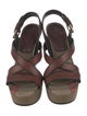 Burberry House Check Pattern Leather Sandals