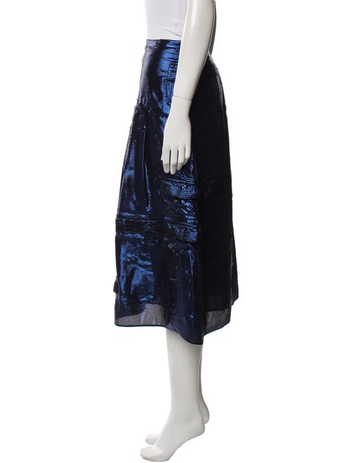 Burberry Silk Midi Length Skirt