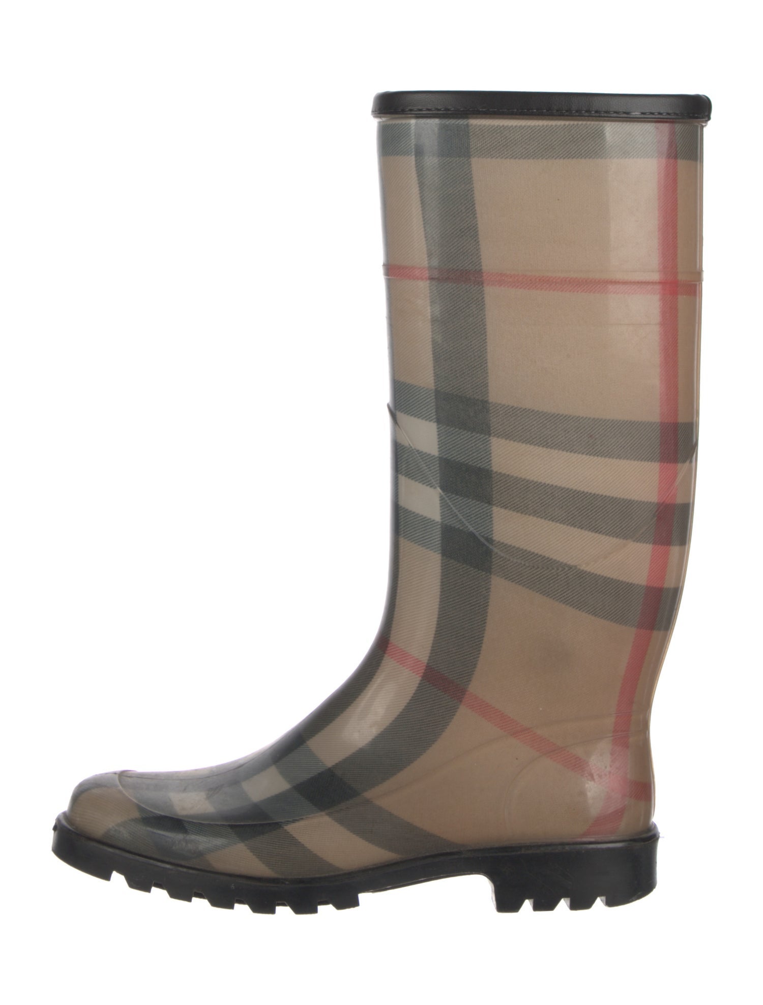Burberry House Check Pattern Rubber Rain Boots