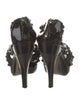 Burberry Spike Accents Patent Leather Sandals