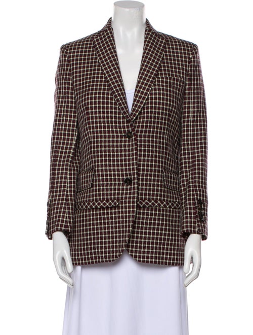 Burberry Plaid Print Blazer