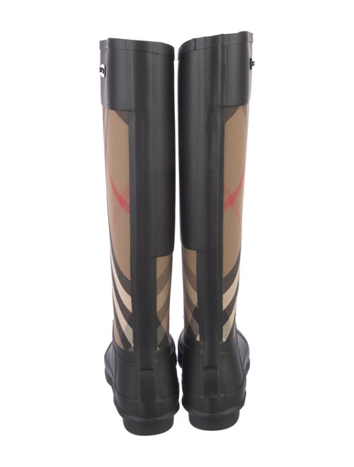 Burberry Nova Check Pattern Rubber Rain Boots