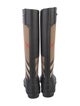 Burberry Nova Check Pattern Rubber Rain Boots