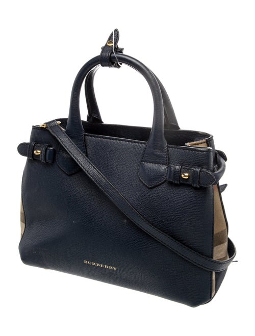 Burberry House Check Small Leather and House Check Banner Satchel