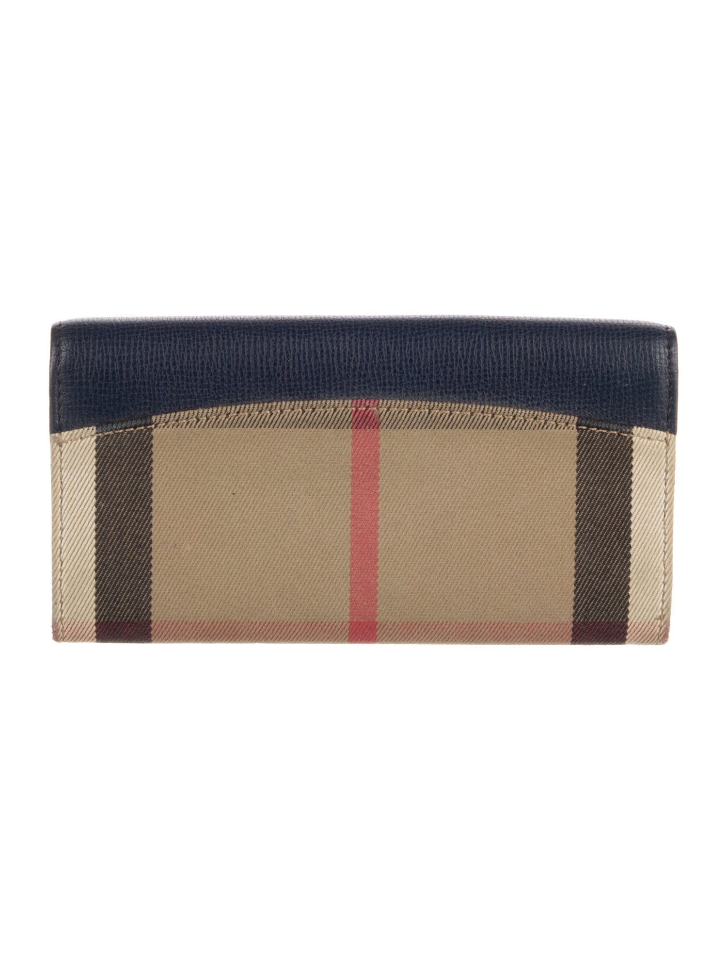 Burberry Exploded Check Pattern Leather Continental Wallet