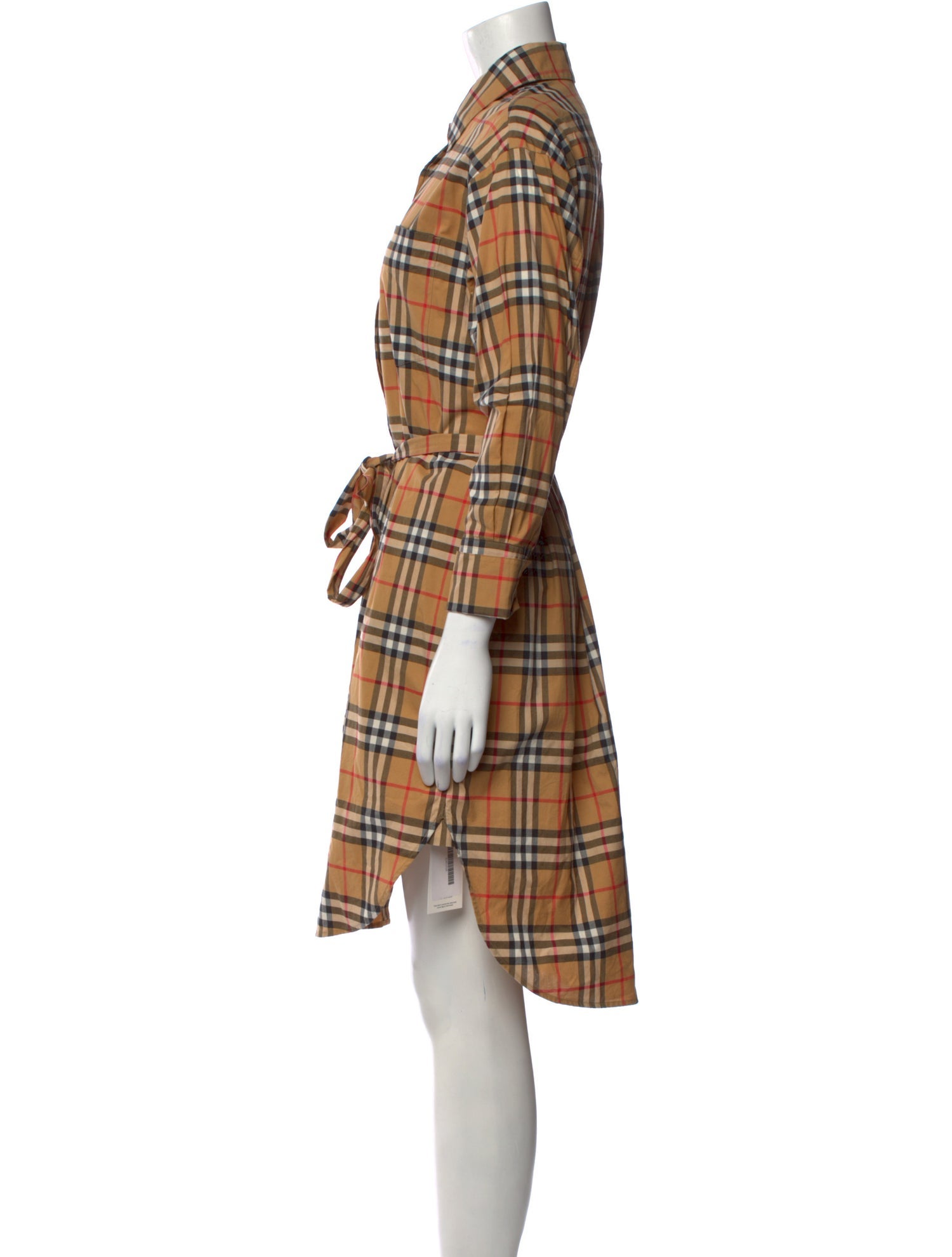 Burberry Plaid Print Knee-Length Dress