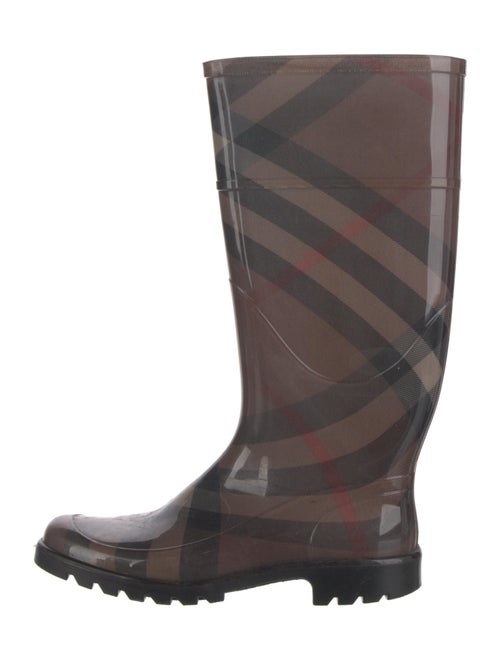 Burberry Nova Check Pattern Rubber Rain Boots