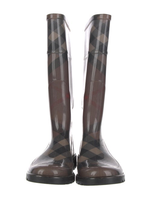 Burberry Nova Check Pattern Rubber Rain Boots