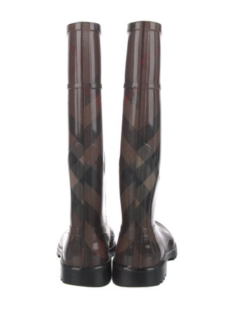 Burberry Nova Check Pattern Rubber Rain Boots