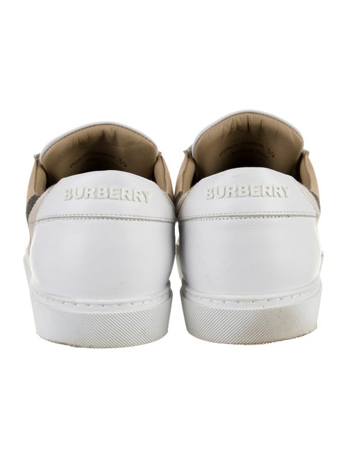 Burberry Check and Leather Sneakers Sneakers
