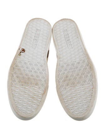 Burberry Check and Leather Sneakers Sneakers
