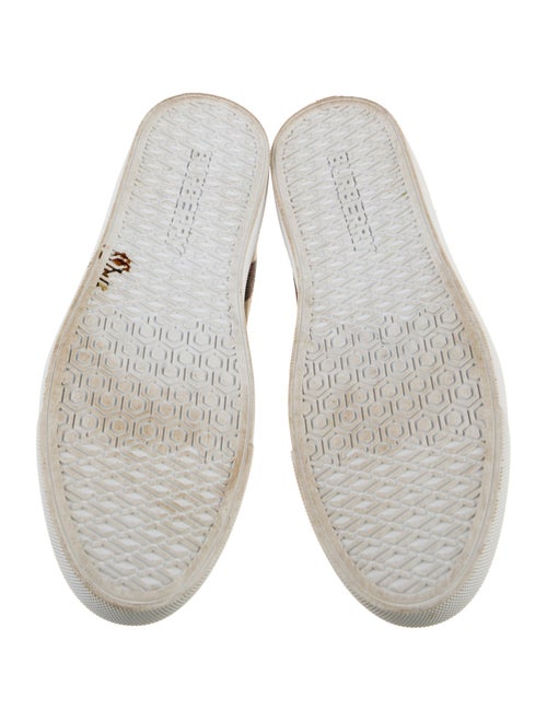 Burberry Check and Leather Sneakers Sneakers