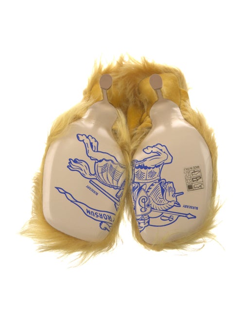 Burberry Velvet Fur Trim Espadrilles