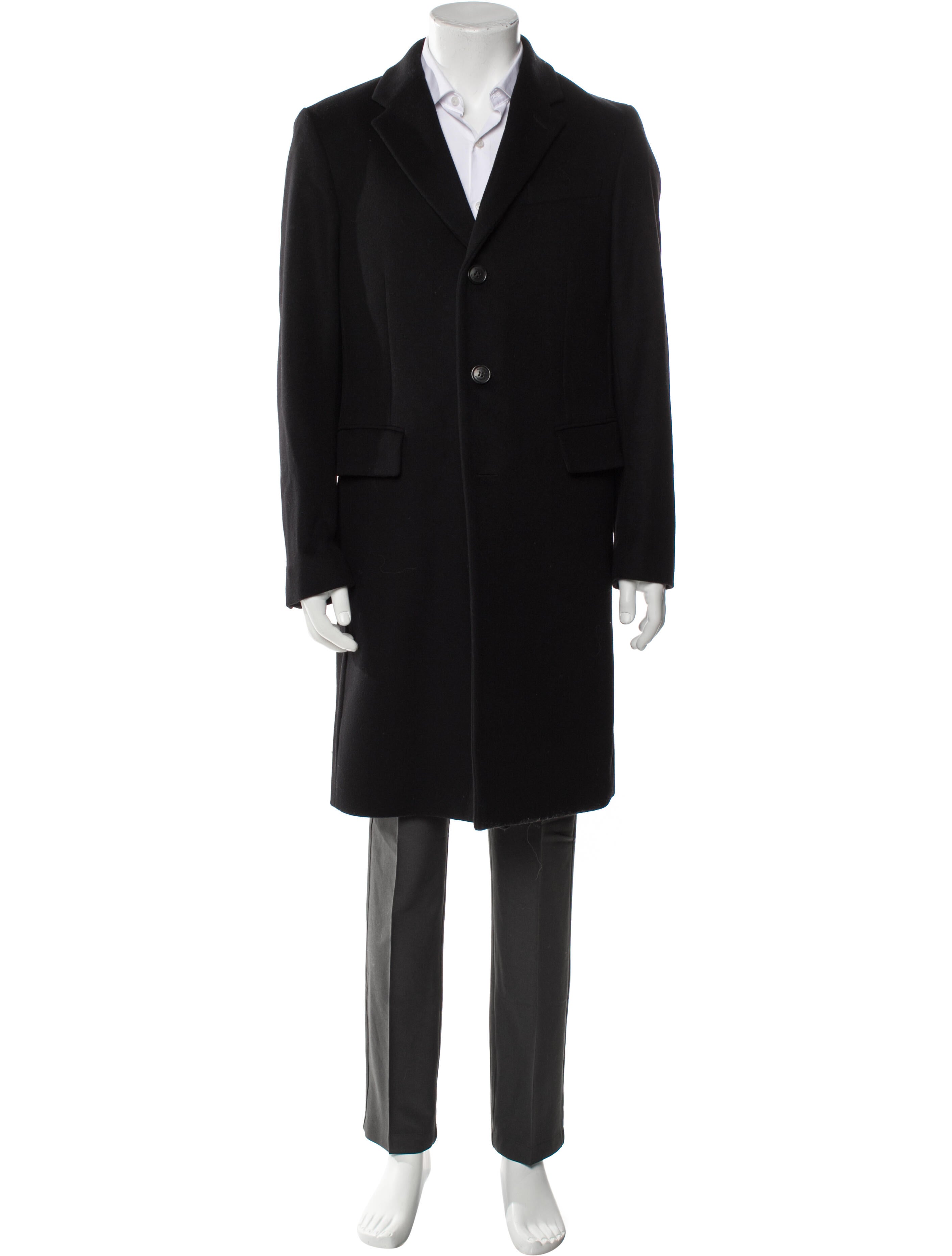 Burberry Abstract Check Virgin Wool Overcoat