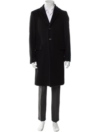 Burberry Abstract Check Virgin Wool Overcoat