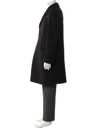 Burberry Abstract Check Virgin Wool Overcoat