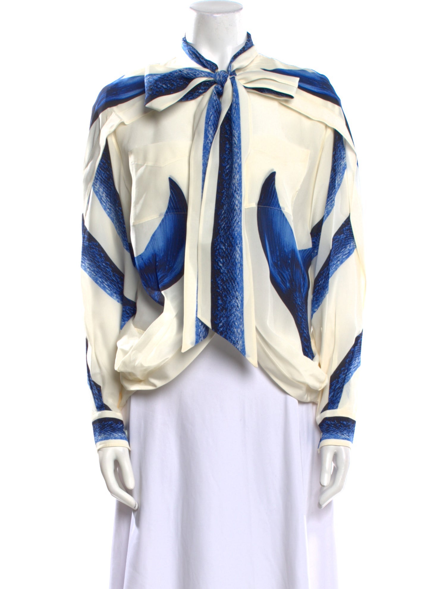 Burberry Silk Printed Blouse w/ Tags