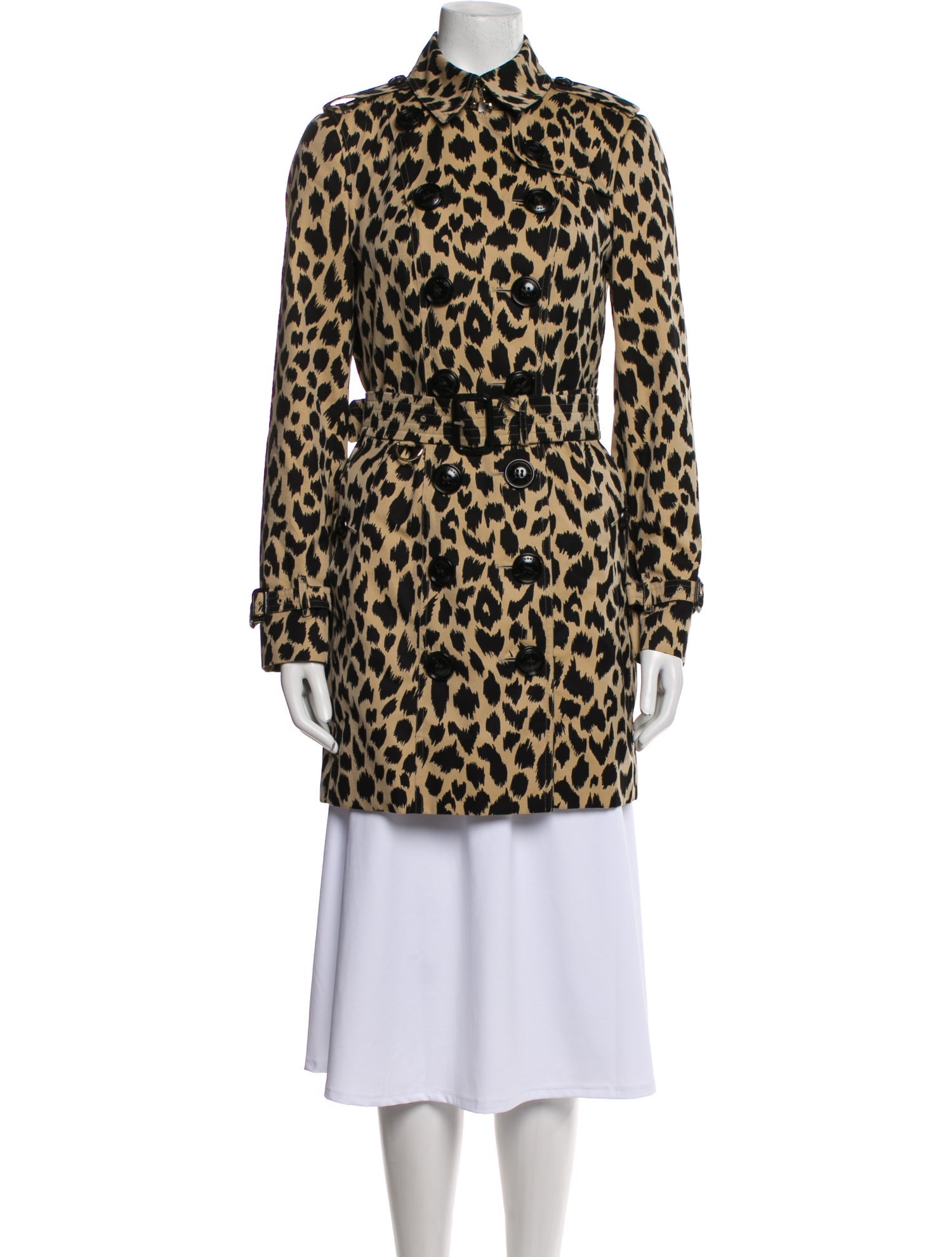 Burberry Animal Print Faux Fur Coat