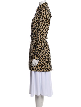 Burberry Animal Print Faux Fur Coat