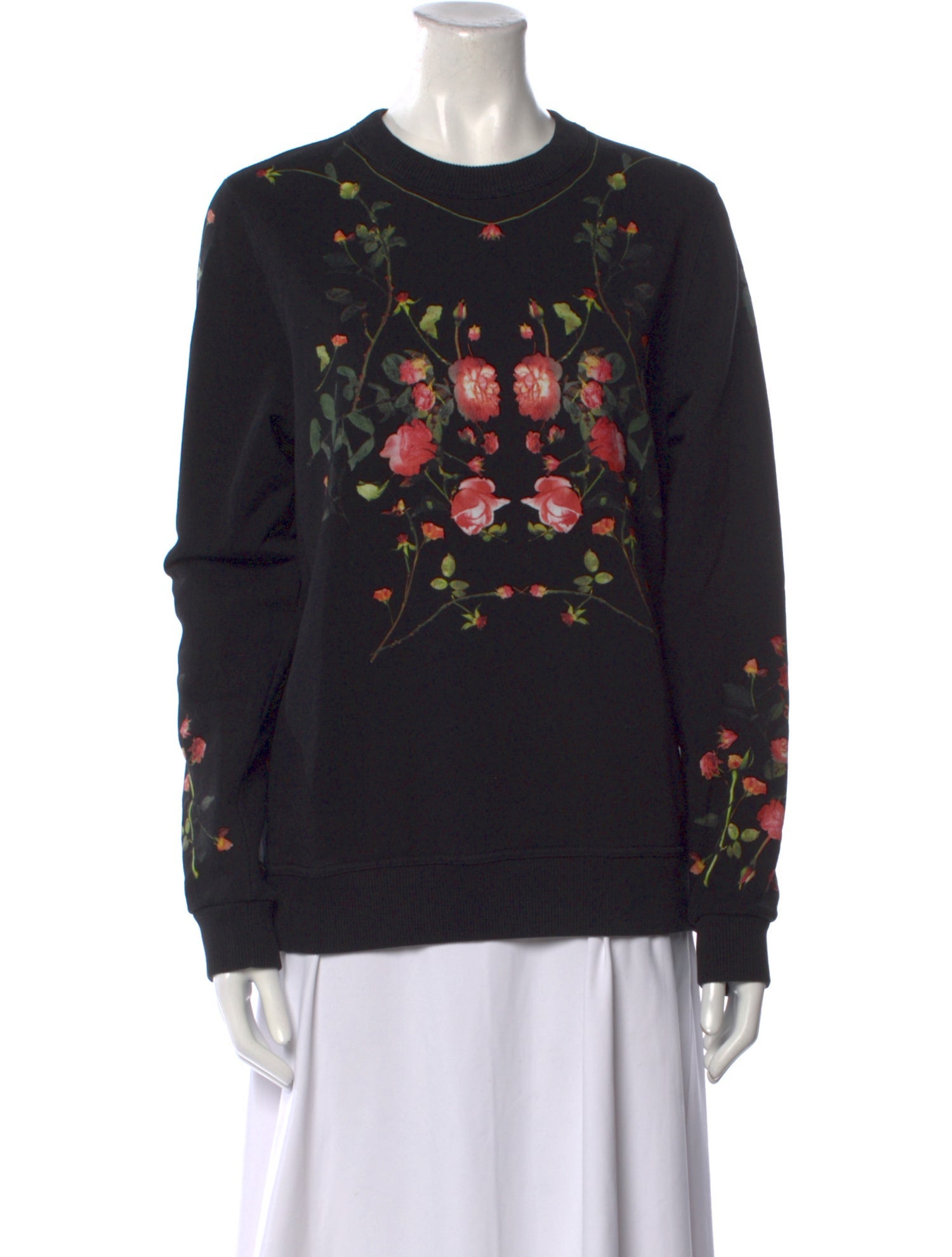Burberry Floral Print Crew Neck Sweatshirt