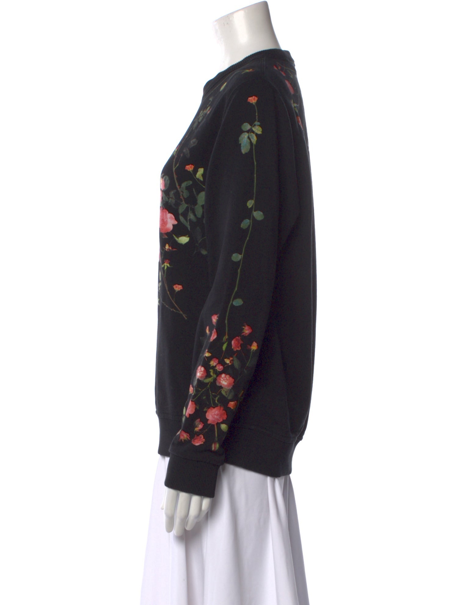 Burberry Floral Print Crew Neck Sweatshirt