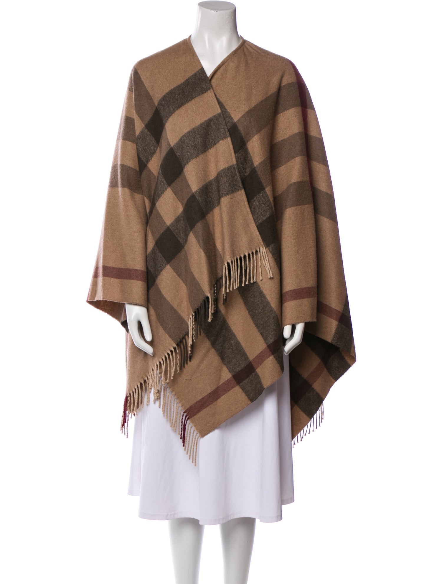 Burberry Merino Wool Plaid Print Sweater