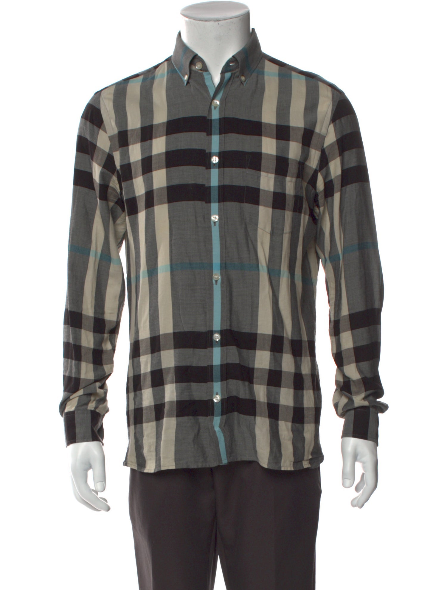Burberry House Check Pattern Long Sleeve Shirt