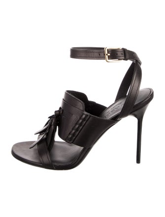 Burberry Leather Tassel Accents D'Orsay Pumps